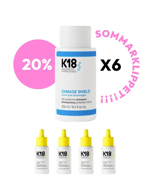 SOMMARKLIPPET - K18 DAMAGE SHIELD SHAMPOO - 6-PACK