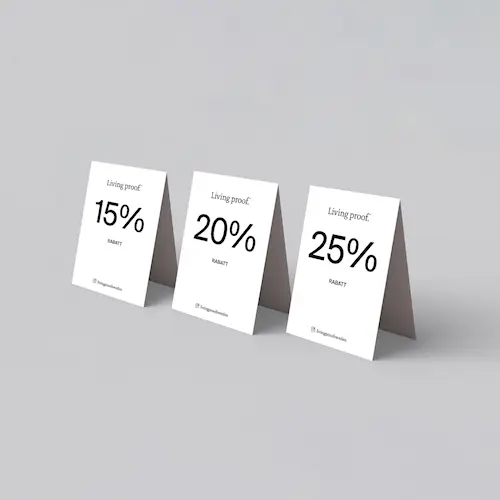 SKYLT "25% RABATT" - LIVING PROOF