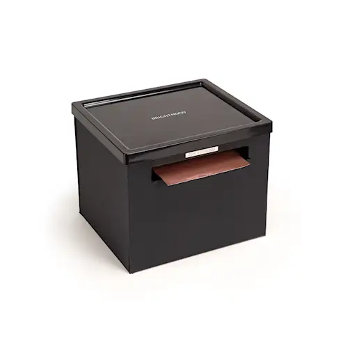 SEMI AUTOMATIC DISPENSER - BLACK ACRYLIC LID -12 CM