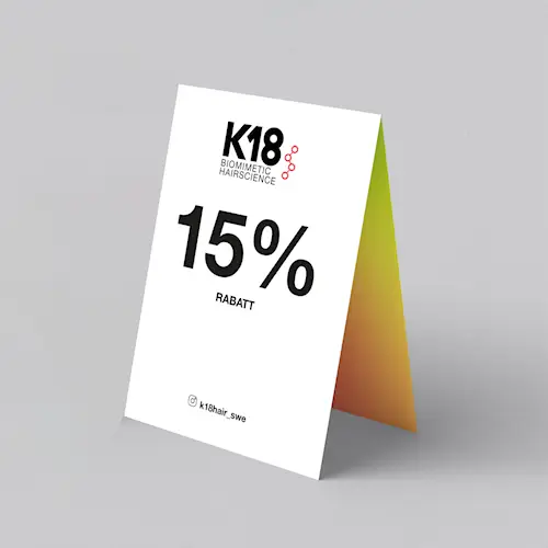 K18 - RABATTSKYLT 15%