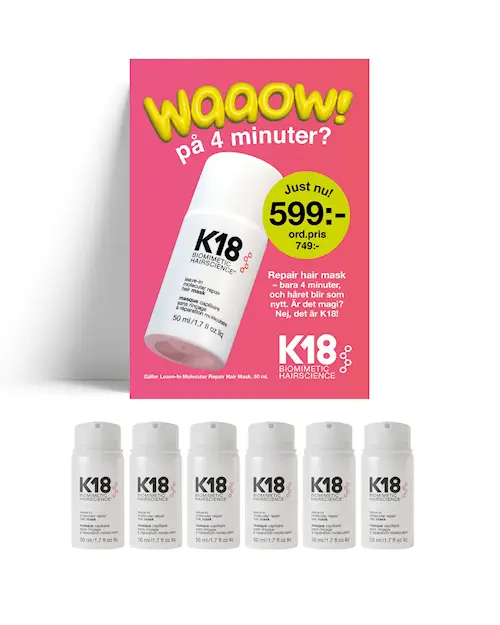 K18 LEAVE-IN REPAIR MASK 50 ML KAMPANJPAKET - 6-PACK