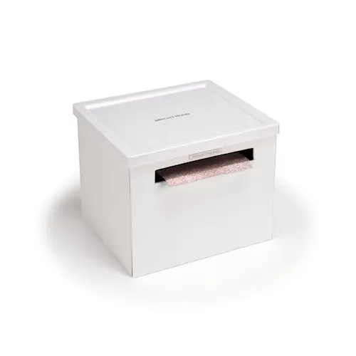 SEMI AUTOMATIC DISPENSER - WHITE ACRYLIC LID - 12 CM