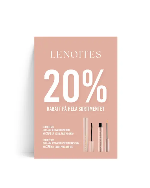 SKYLT A5 - "LENOITES 20%"